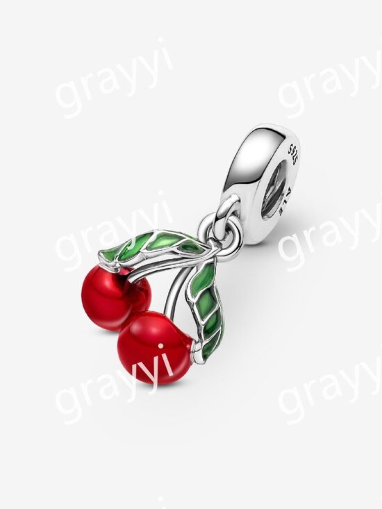 Pandora Asymmetrical Cherry Fruit Dangle Charm